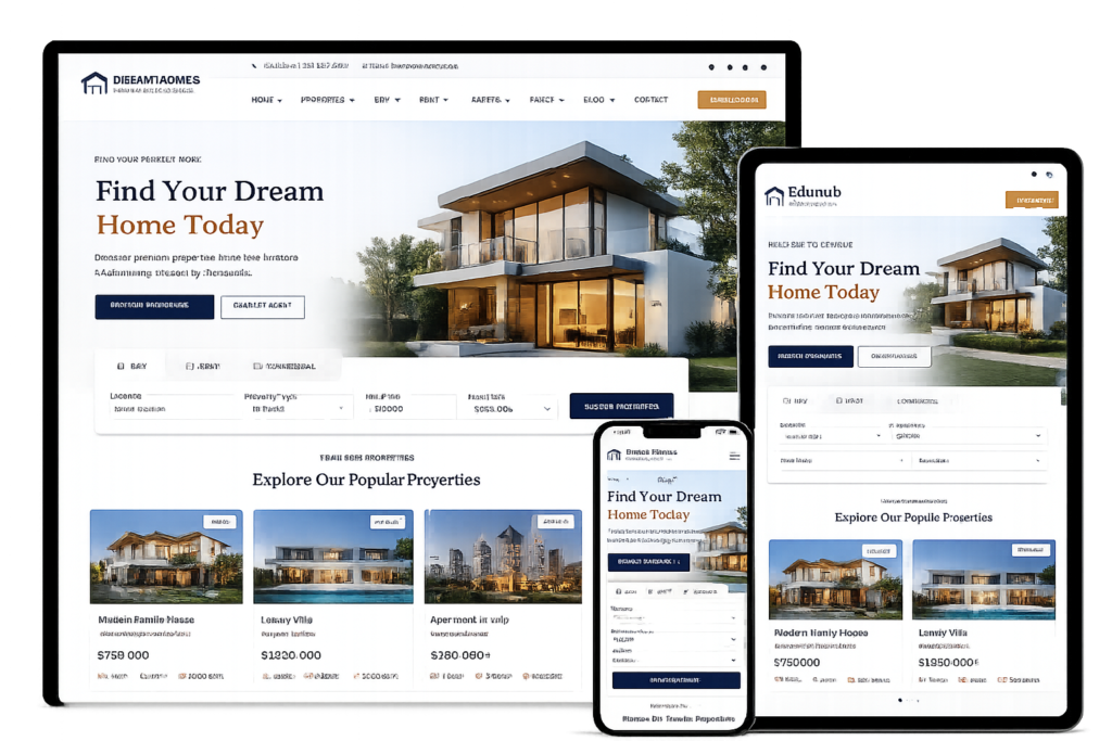Real Estate Website cta